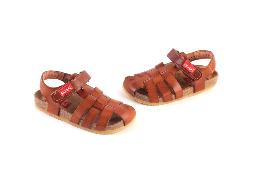 Red-Rag gesloten sandaaltjes - cognac (maat 24-35)