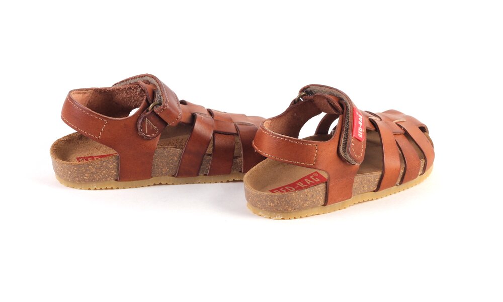 Red-Rag gesloten sandaaltjes - cognac (maat 24-35)