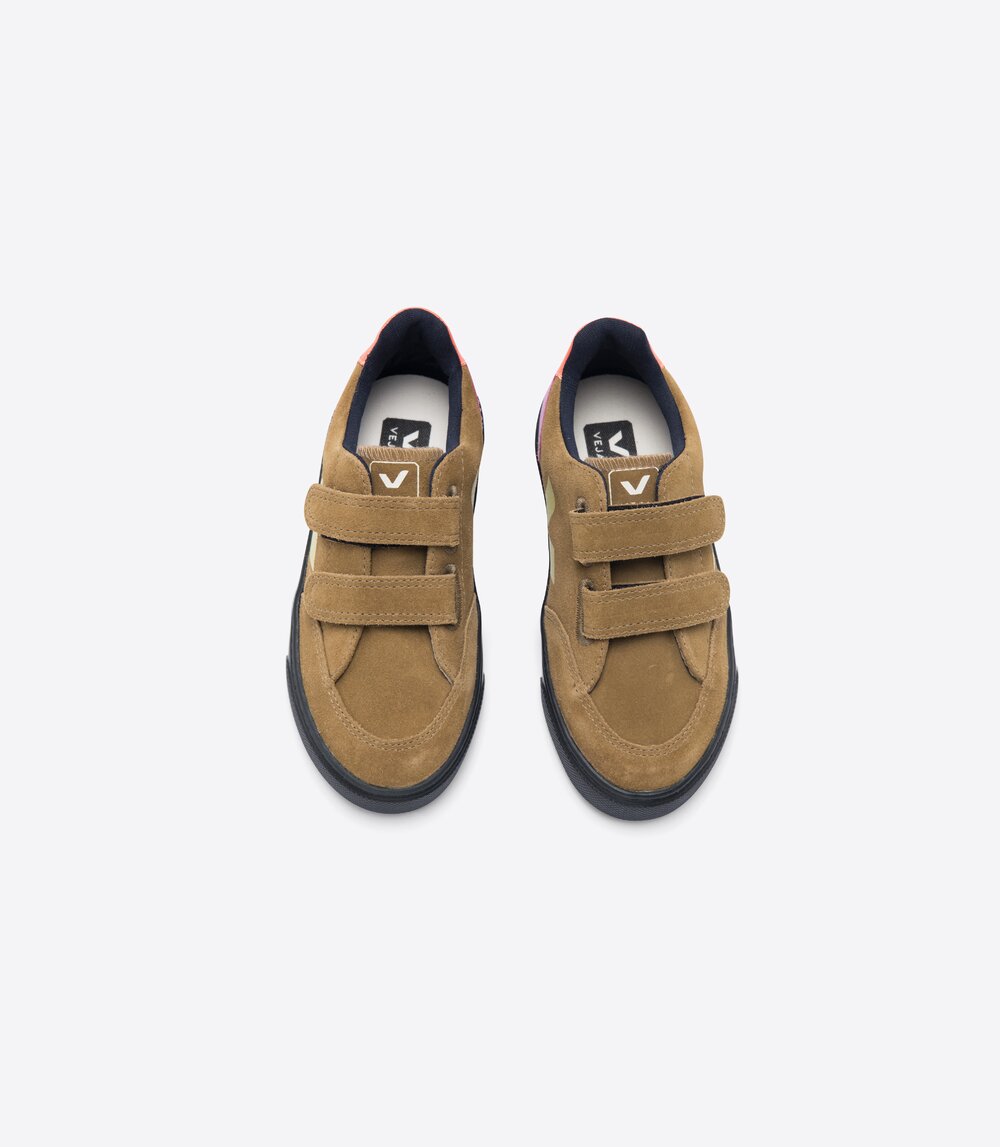 Meisjessneakers Esplar Small van VEJA - goudkleur, Meisje