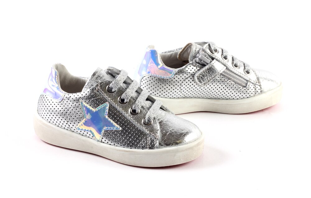 Falcotto veterschoentjes - zilver metallic (maat 22-30)