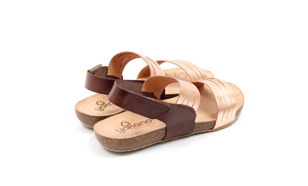 Yokono sandaal Ibiza - bruin rosé (maat 36-42)