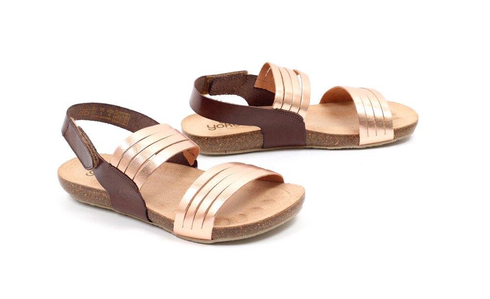 Yokono sandaal Ibiza - bruin rosé (maat 36-42)