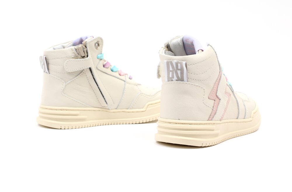 Red rag sneakers - wit pastel (maat 25-35) | Hippeschoentjes