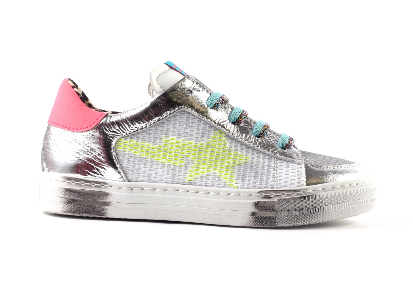 Rondinella sneaker - zilver (maat 27-34) | Hippeschoentjes