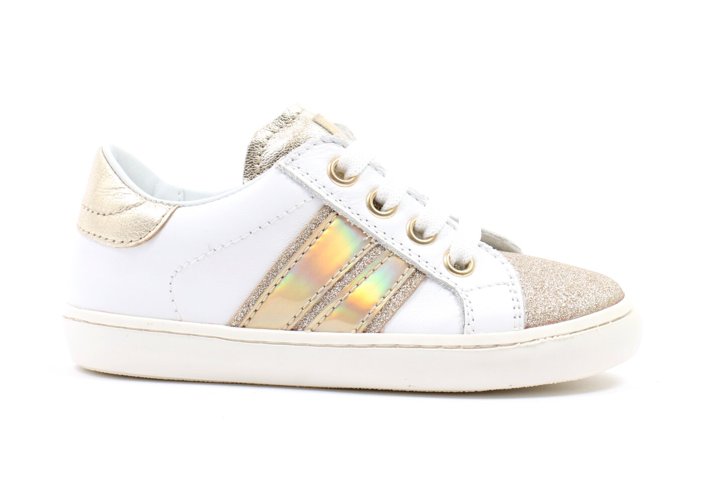 Beberlis sneakers - wit goud (maat 28-35) | Hippeschoe