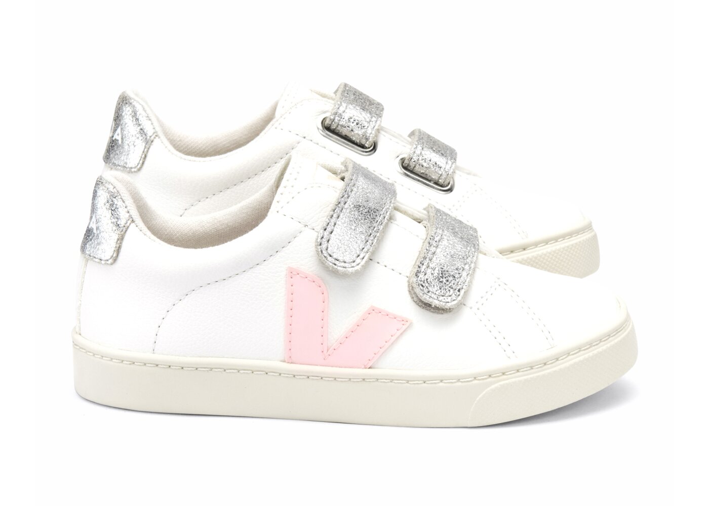 Véja sneakers velcro - wit (maat 23-35) | Hippeschoentjes