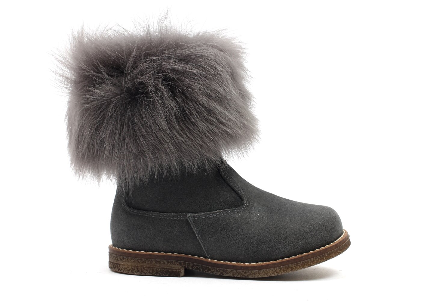 Eli korte laars - grijs bont (maat 24-33) | Hippeschoen...