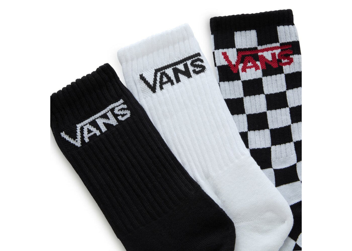 Vans sokken - 3-pack black/white (maat 32/38 - 38/42)