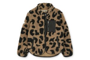 Liewood fleece jas, leopard (1- 10 jaar)