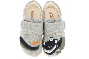 Living Kitzbühel pantoffel, krokodil grijs (maat 24-35)
