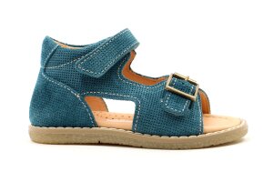 Ocra sandaaltjes, jeansblauw (maat 21-29)