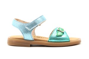 Beberlis sandalen, blauw/groen metallic (maat 26-35)