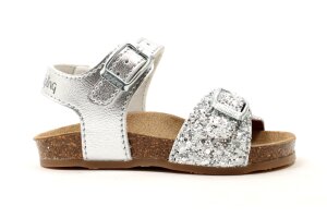 Kipling sandalen, zilver glitter (maat 21-35)