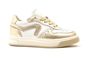 Hip sneakers, wit/goud  (maat 24-41)