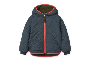 Liewood omkeerbare jas, Army brown multi mix (1- 10 jaar)