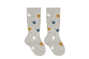 Condor kniekousen, tweed dots 909 grijs (maat 16/18 - 32/35)