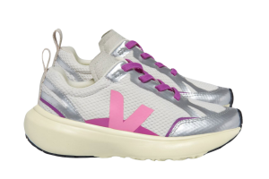 Veja runner, wit/zilver (maat 23-35)