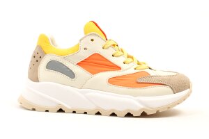 Rondinella runners, wit/oranje (maat 31-40)