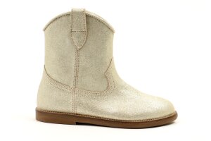Ocra cowboylaarsje, glittergoud (maat 29-35)