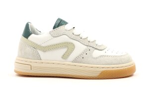 Hip sneakers, wit/groen (maat 24-41)
