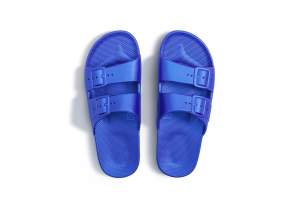 Freedom Moses slipper, blauw metallic (maat 24-43)