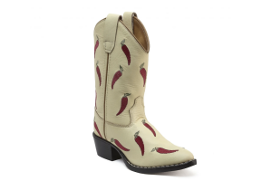 Bootstock cowboylaars, écru pepers (maat 28-39)