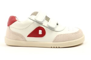 Bobux I-Walk baskettertje, wit/rood (maat 22-26)