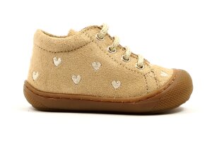 Naturino veterschoentjes, zachtgoud hartjes (maat 18-23)