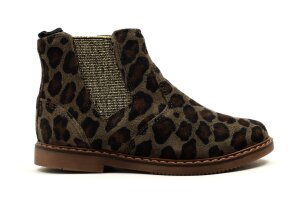 Pom d'Api kort laarsje, leopard kaki (maat 27-38)