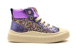 Beberlis basketters, paars glitter (maat 25-36)