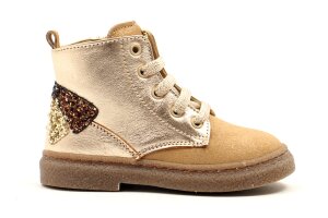 Stones and Bones veterlaarsje, zachtgoud metallic (maat 22-29)