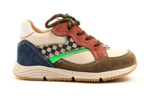 Romagnoli sneakers, crème/kaki (maat 20-27)