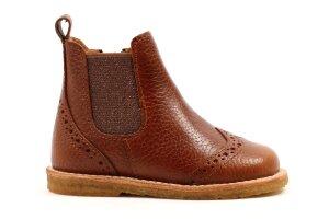 Angulus chelsea laarsje, cognac/glitter (maat 21-25)