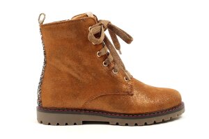 Romagnoli veterlaars, cognac glitter (maat 27-35)