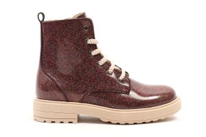Beberlis veterlaarsje, lak wine glitter (maat 25-38)
