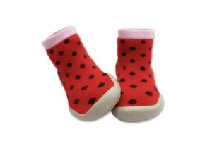 Collégien slofjes, dots rood (18/19 - 42/43)