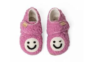 Living Kitzbühel pantoffel, smiley roze (maat 20-30)