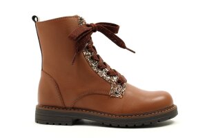 Romagnoli veterlaars, cognac/glitter (maat 28-40)