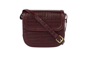 O my bag handtas, Nina dark cherry croco
