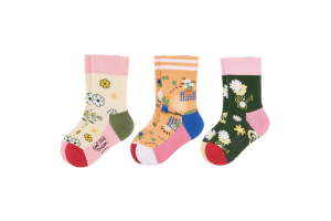 Hello hossy 3-pack sokken, wildflowers (1 - 9 jaar)