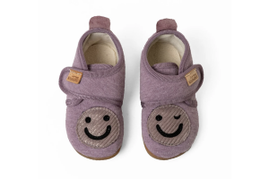 Living Kitzbühel pantoffel, smiley lila  (maat 20-30)