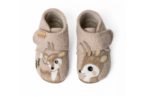 Living Kitzbühel pantoffel wol, hert licht beige (maat 20-30)