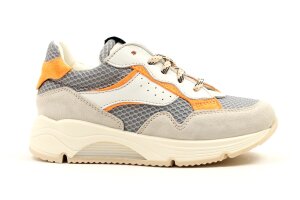 Ocra runners, grijs/oranje (maat 27-42)
