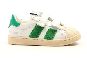 Ocra sneakers, wit/groen (maat 25-35)