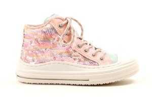 Romagnoli basketter, glitter roze (maat 24-33)