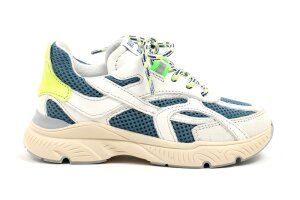 Romagnoli runners, wit/petrol (maat 26-40)