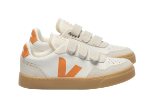 Veja sneakers V90, wit/oranje (maat 22-39)