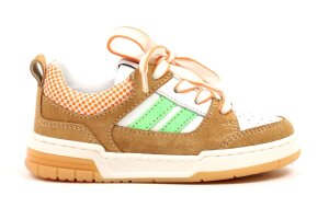 Romagnoli sneaker, wit/cognac (maat 24-35)