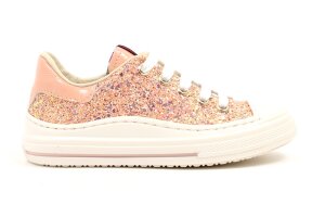 Bana & Co sneaker, zalmroze glitter (maat 24-35)