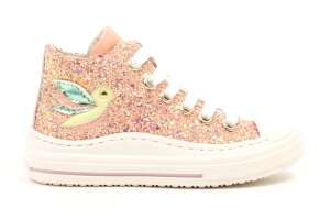 Bana & Co basketter, zalmroze glitter (maat 24-35)